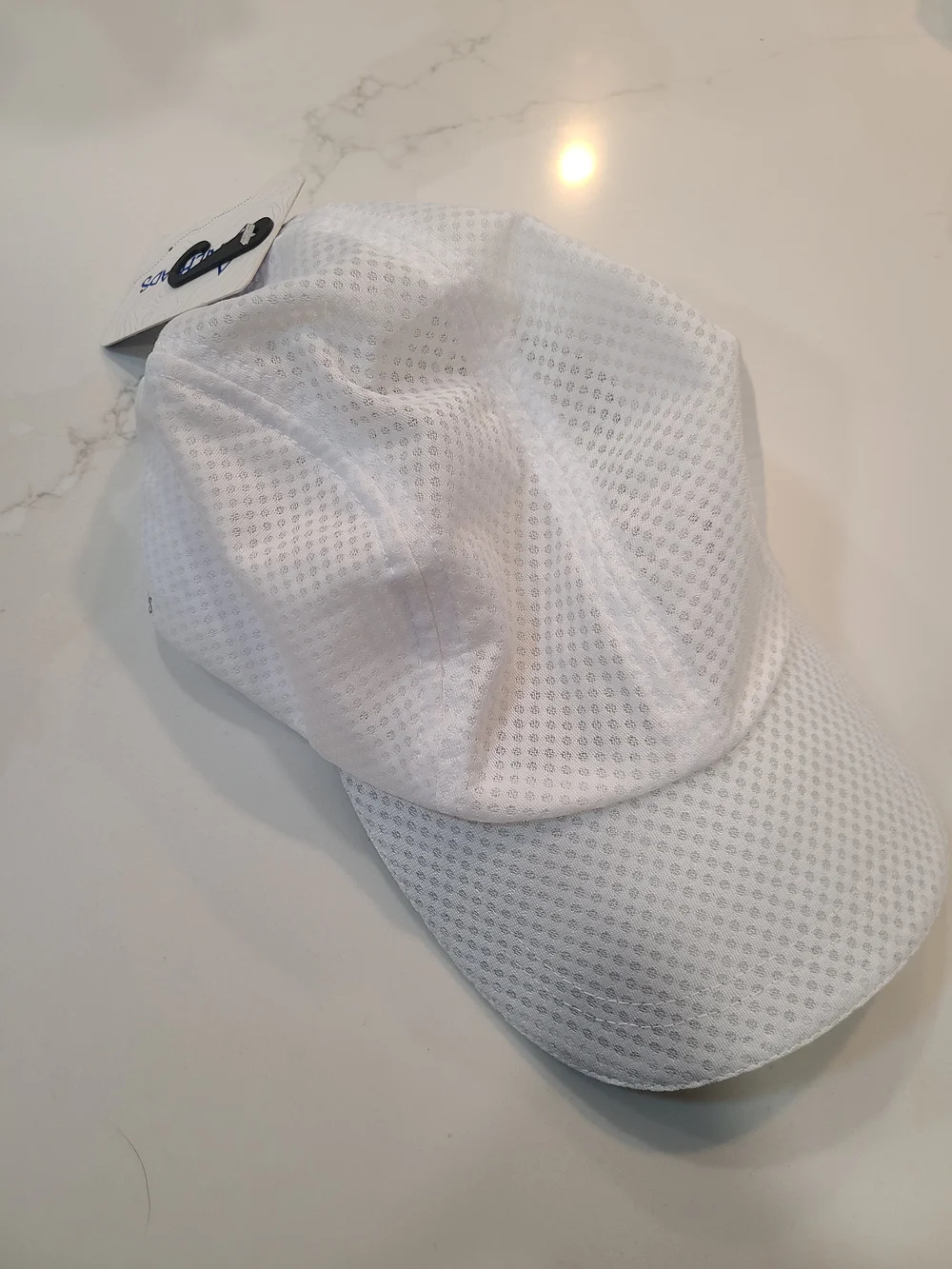 Trailheads White Mesh Race Day Performance Running Sport Cap